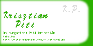 krisztian piti business card