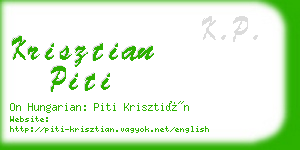 krisztian piti business card
